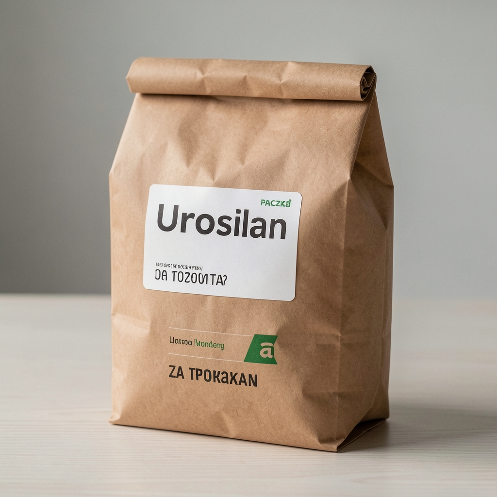 Paczka z produktem Urosilan przygotowana do dostawy za pobraniem